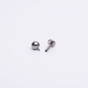 16G Titanium Labret Studs Piercing Internally Threaded Jewelry Stone